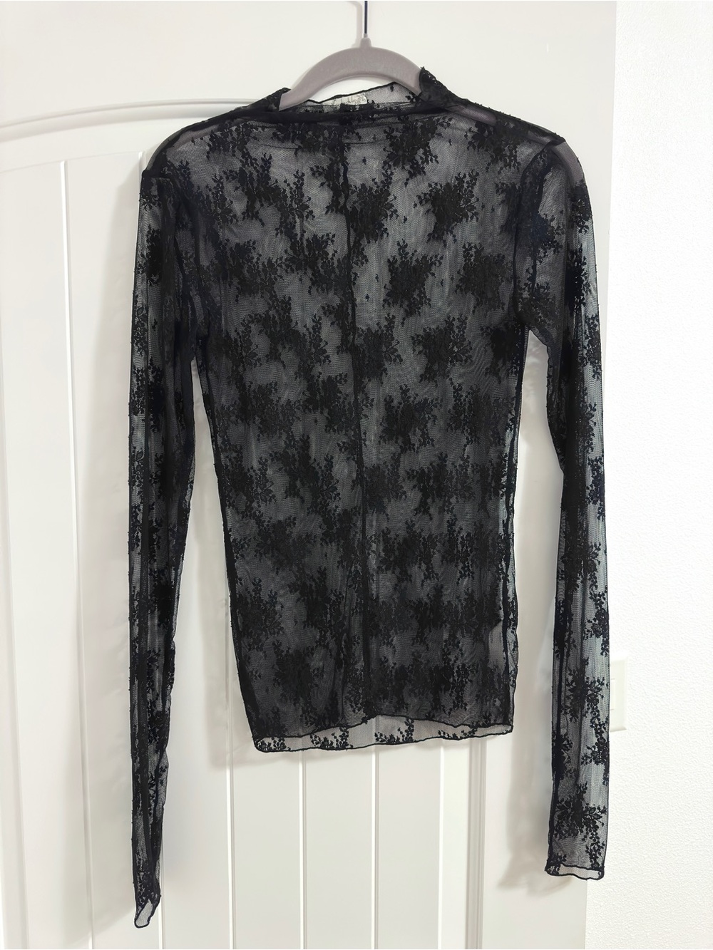 Free People Black Lace Top Size Small